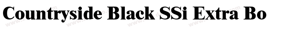 Countryside Black SSi Extra Bold字体转换